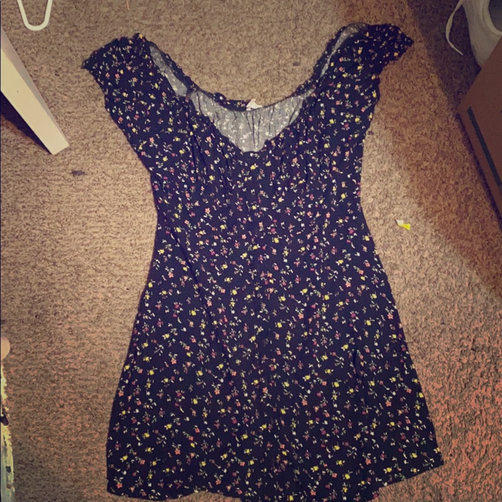 Lottie Moss floral button down dress